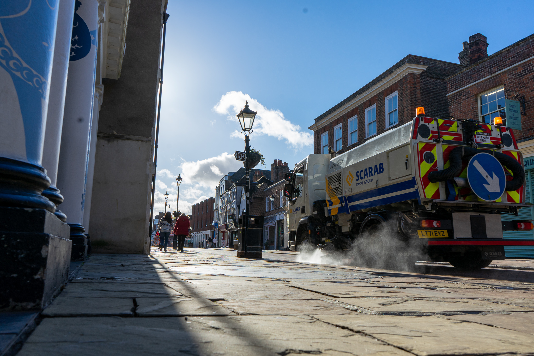 The Merlin 55 sweeping Rochester high street.